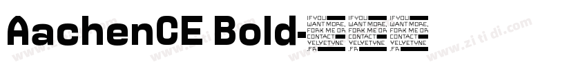 AachenCE Bold字体转换